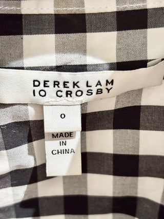 Derek Lam black and white gingham maxi dress, 0