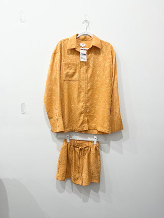LPA jaquard matching set oversized shirt and short, top M / bottom XS