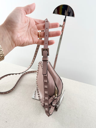 Valentino rockstud leather camera cross body bag
