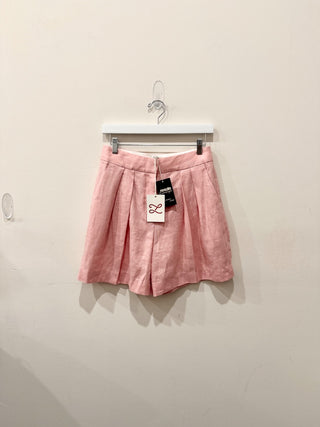 L'Academie pleated bermuda linen shorts, S