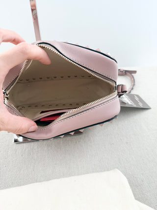 Valentino rockstud leather camera cross body bag