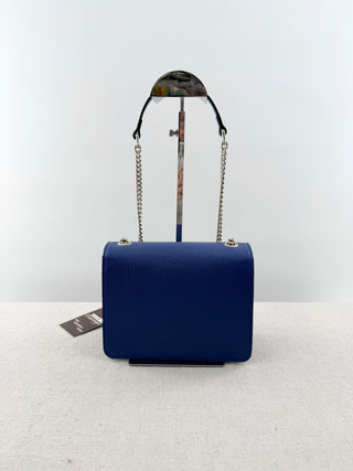 Gucci leather interlocking G shoulder bag with chain strap