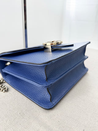 Gucci leather interlocking G shoulder bag with chain strap