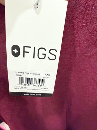 Figs fair isle salta top, XXS