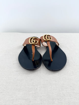 Gucci GG thong sandals leather, 37