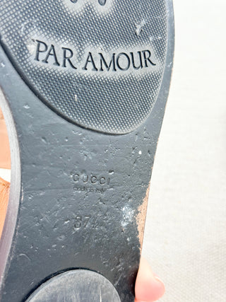 Gucci GG thong sandals leather, 37