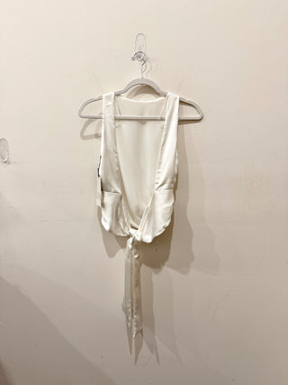 Zara sleeveless back tie top, S