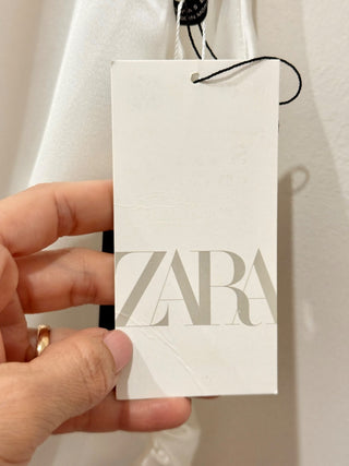 Zara sleeveless back tie top, S