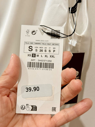 Zara sleeveless back tie top, S