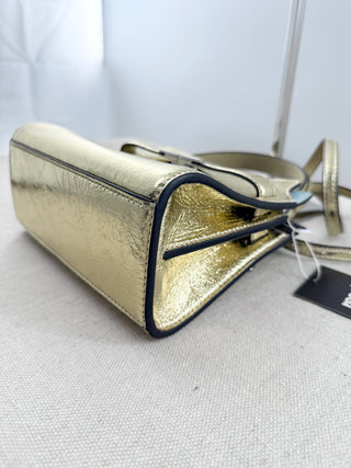Tory Burch lee radzwill small leather metallic bag