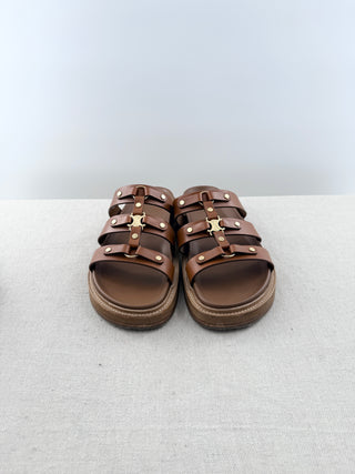 Celine slide tippi calfskin sandals, 40.5
