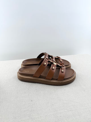 Celine slide tippi calfskin sandals, 40.5