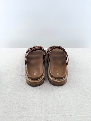 Celine slide tippi calfskin sandals, 40.5