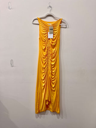 L'Academie yellow midi dress, S