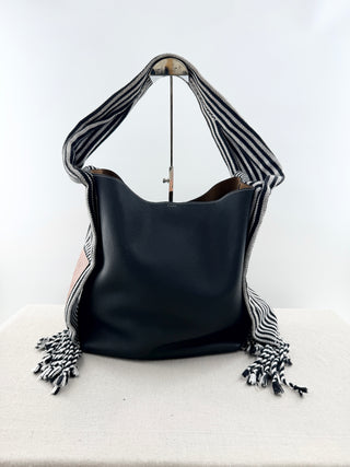 Loewe scarf bucket bag with fringe