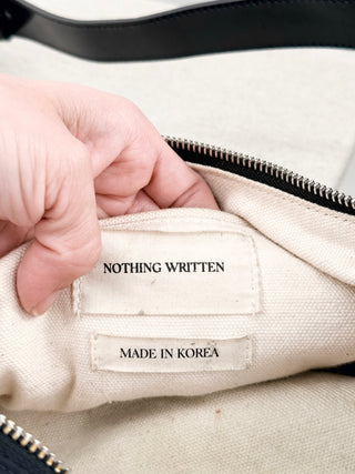 Nothing Written nylon and faux leather strap bag