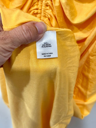 L'Academie yellow midi dress, S