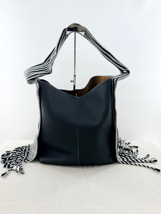 Loewe scarf bucket bag with fringe