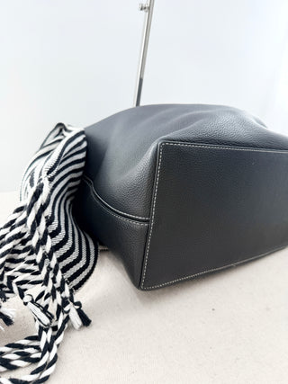 Loewe scarf bucket bag with fringe