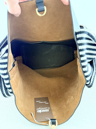 Loewe scarf bucket bag with fringe