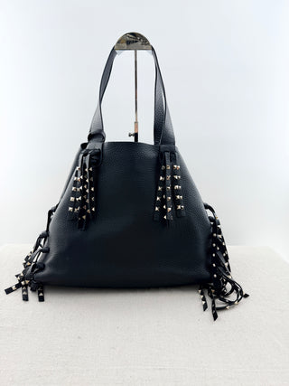 Valentino C rockee fringed leather tote large bag