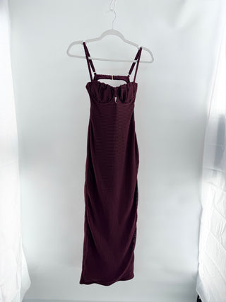 Montce textured terry maxi dress bodycon, XS