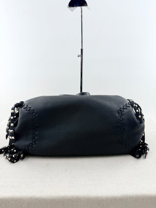 Valentino C rockee fringed leather tote large bag