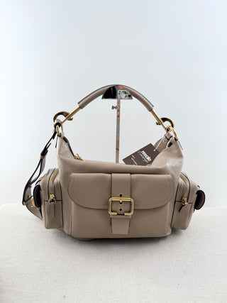 Chloe leather large camera bag with strap