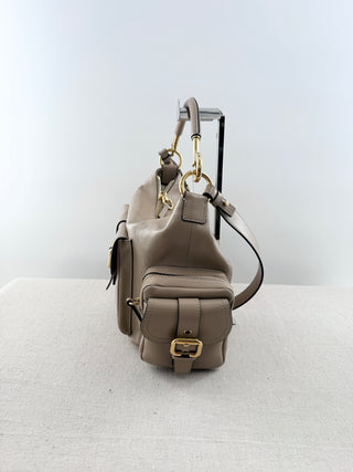 Chloe leather large camera bag with strap