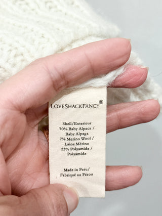 LoveShackFancy alpaca / wool blend sweater, M