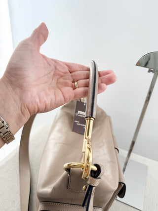 Chloe leather large camera bag with strap