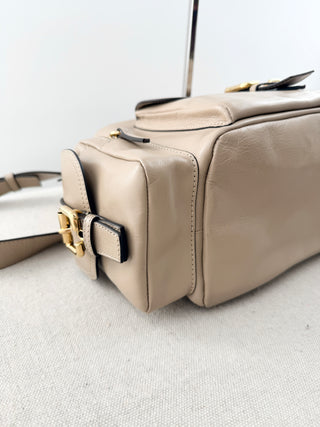 Chloe leather large camera bag with strap