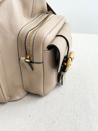 Chloe leather large camera bag with strap
