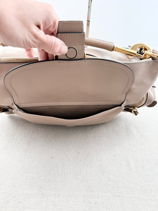 Chloe leather large camera bag with strap