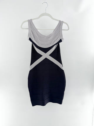 Herve Leger sleeveless bandage dress mini, M