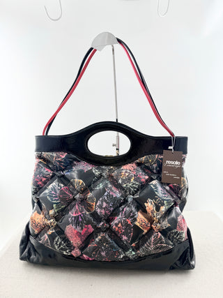 Chanel 31 shopping large bag printed puffy patent leather and nylon