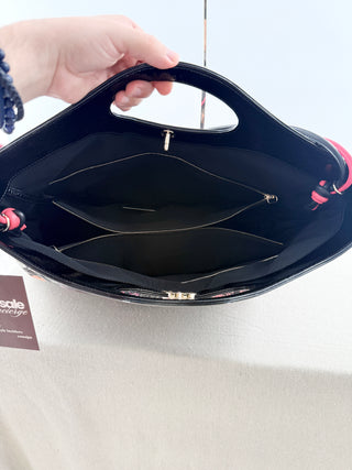 Chanel 31 shopping large bag printed puffy patent leather and nylon