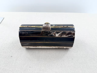 n.a. horn cylindrical clutch bag