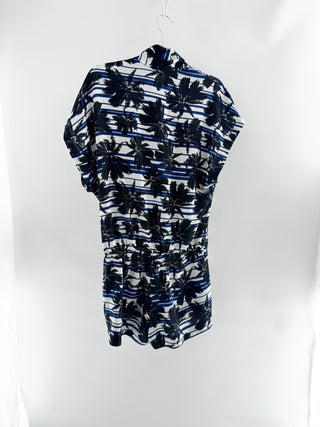 L'Agence palm print romper, M
