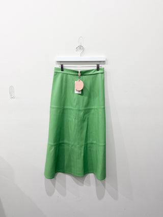 Alexis faux leather midi skirt, M