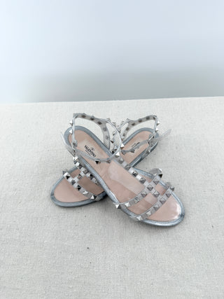 Valentino jelly rockstud slide sandals, 37
