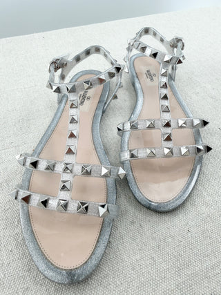 Valentino jelly rockstud slide sandals, 37