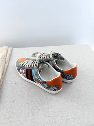 Gucci disney x gucci ace huye, dewey and louie sneakers, 36.5