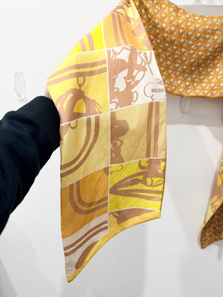 Hermes 100% silk long scarf