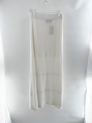 Alexis Long White Knit Skirt, L