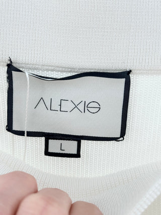 Alexis Long White Knit Skirt, L