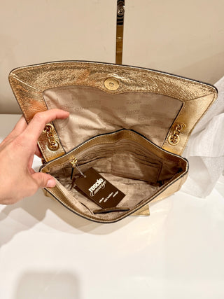 Michael Kors metallic medium size bag with chain strap