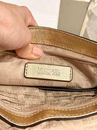 Michael Kors metallic medium size bag with chain strap