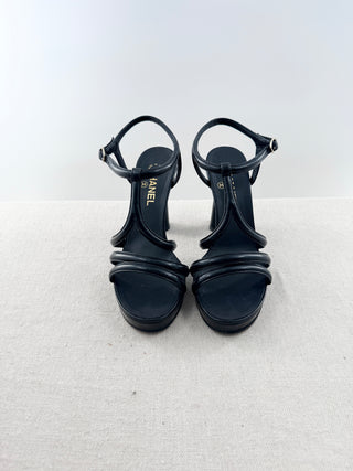 Chanel platform heel  parthenon grecian column sandals, 40.5