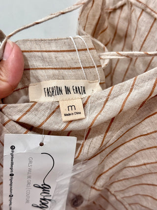 Fashion on earth casual jumpsuit striped, M